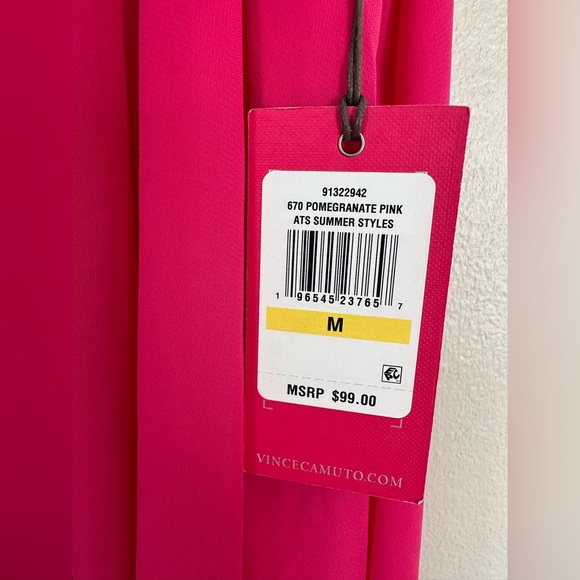 VINCE CAMUTO Halter-Neck Wide-Leg Jumpsuit in Pomegranate Pink size Medium. NWT - Picture 10 of 11